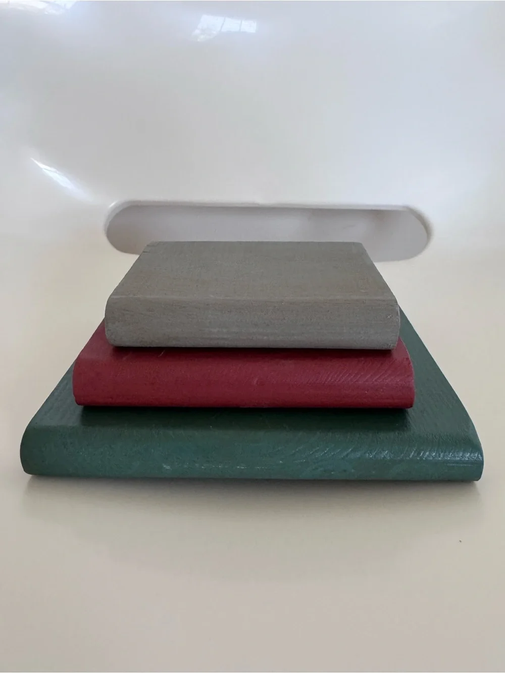 Set of 3 Small Wood Faux Books Dark Academia Cottagecore Library Shelf Decor